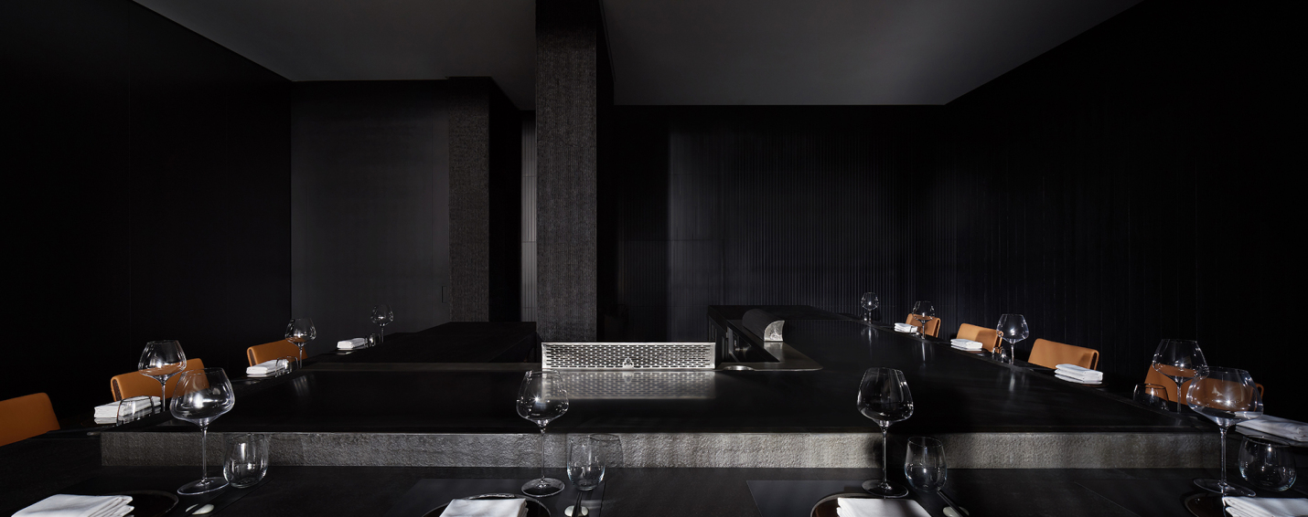 壹舍方磊新作 | 暗黑系餐厅，就是如此酷炫高级！南京龍·铁板烧餐厅